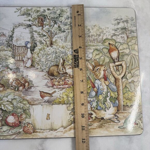 Pottery Barn Kids Placemat Beatrix Potter Peter Rabbit Single Cork Back - Picture 12 of 13